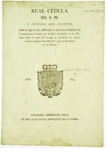 Real Cédula de Carlos IV de 6 de julio de 1803