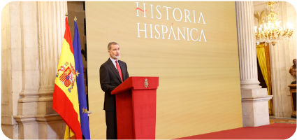 Acto de presentación del portal Historia Hispánica en el Palacio Real de Madrid